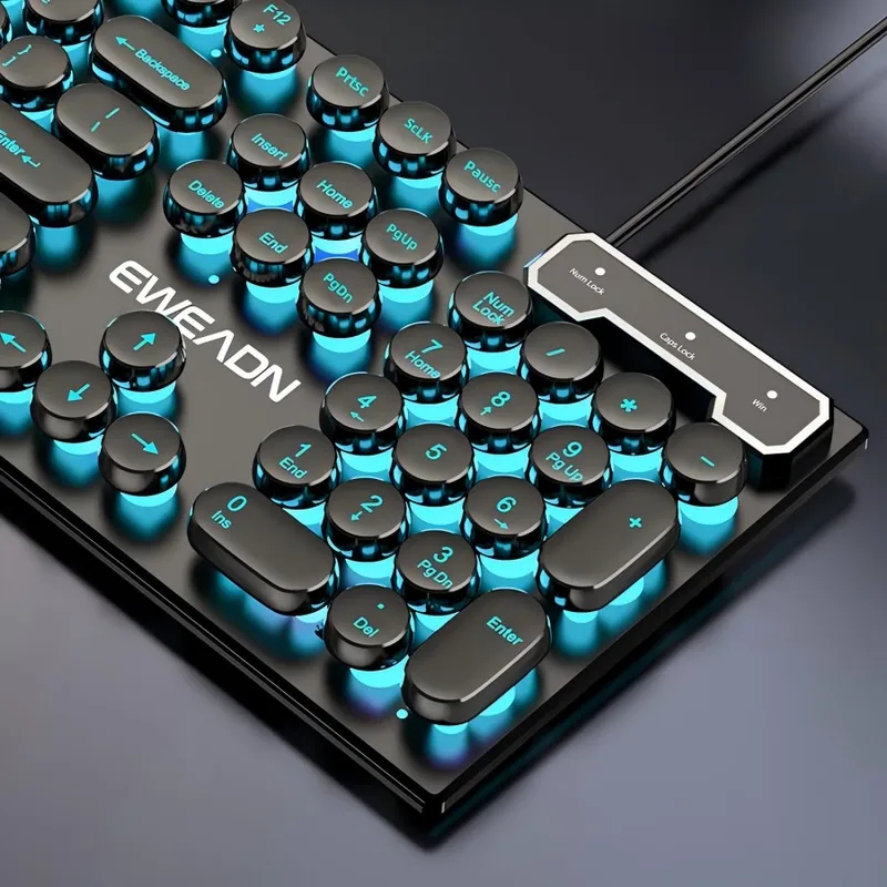 Gaming Keyboard Backlit - Ретро-панк набор клавиатуры и мыши с