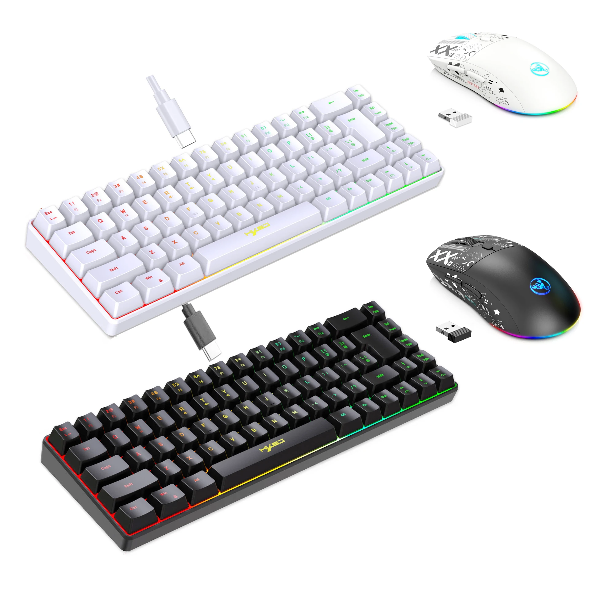 Gaming Keyboard Mini - Комплект клавиатуры и мыши с подсветкой,