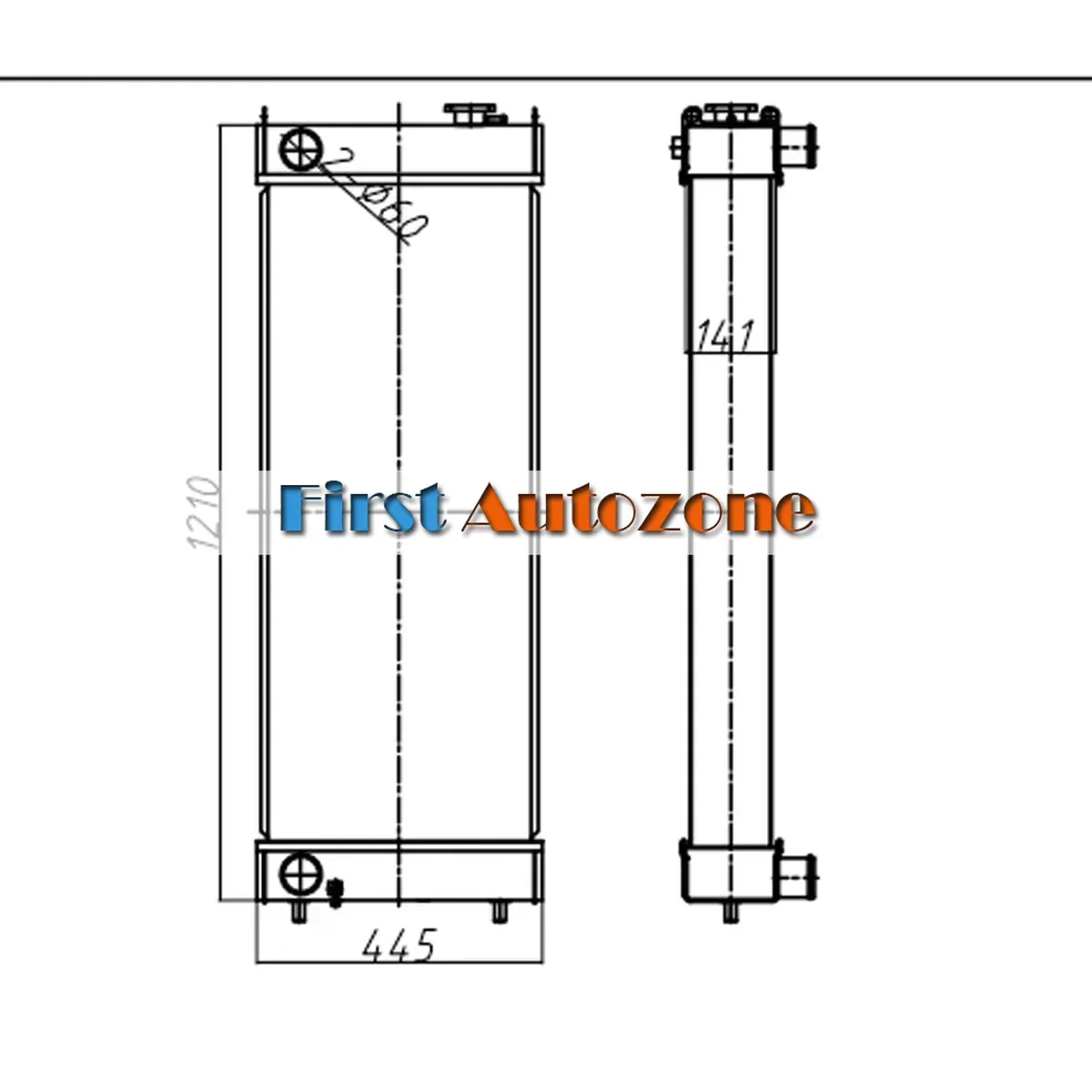 Aluminum Case 65 - Радиатор водяного охлаждения LN002450 для экскаваторов