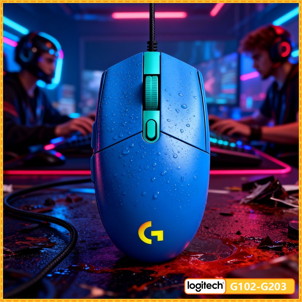 Logitech Mouse G203 - Мышь Logitech G203, проводная, USB, оптический
