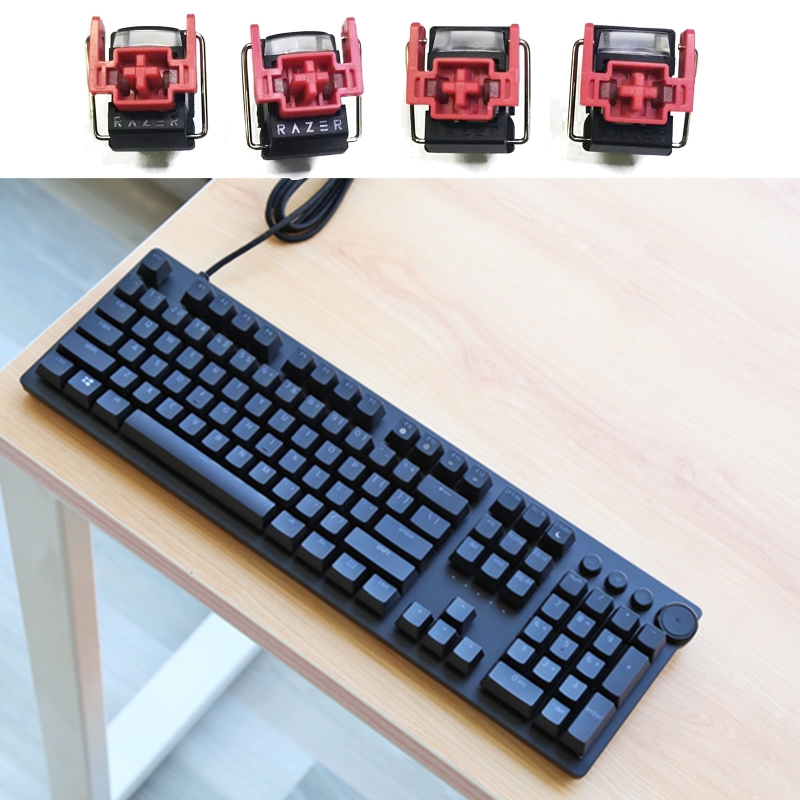 Gaming Keyboard Hot Swappable - 4 шт. V2 Slient Liner красные
