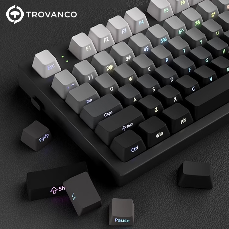 Gaming Keyboard Typewriter - 130 клавишных колпачков с градиентной окраской,