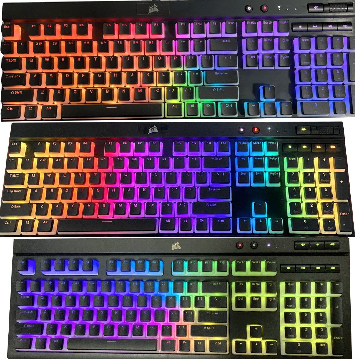 Gaming Keyboard Corsair - Полупрозрачные колпачки для клавиш Corsair Pudding