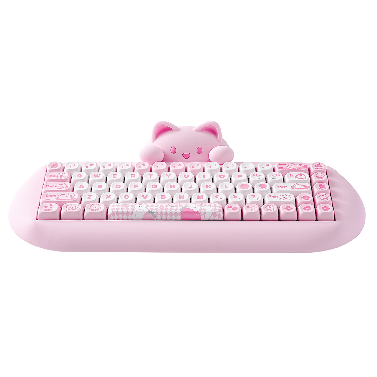 Keyboard Gaming Transparent - YUNZII C68 розовый 65% Hi-Fi милый