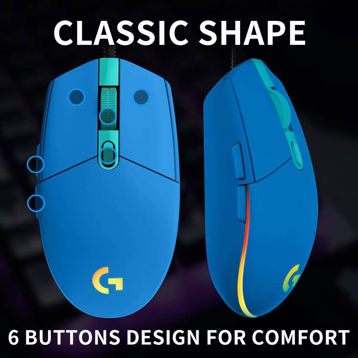 Игровая мышь Logitech G203 LIG – обзор и цена Logitech Mouse G203
