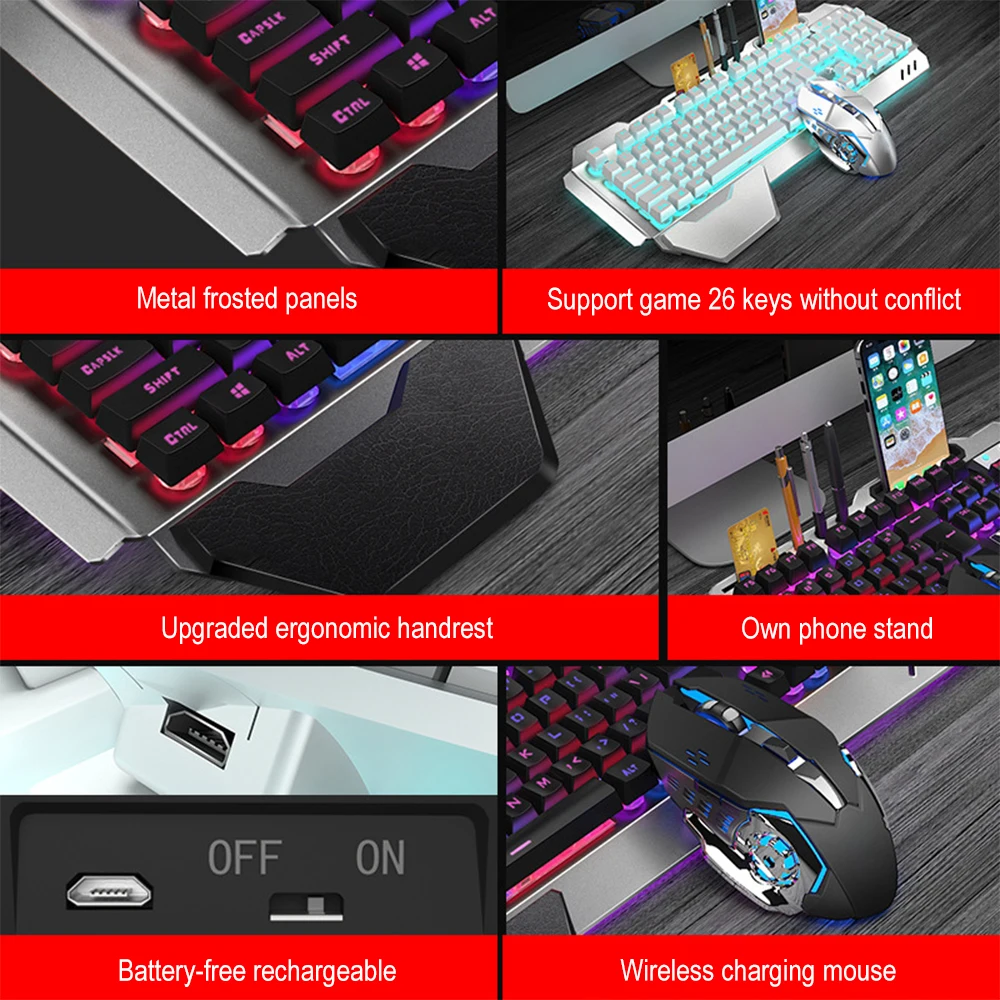 K680 перезаряжаемый 2,4G беспр – обзор и цена Gaming Keyboard Mini