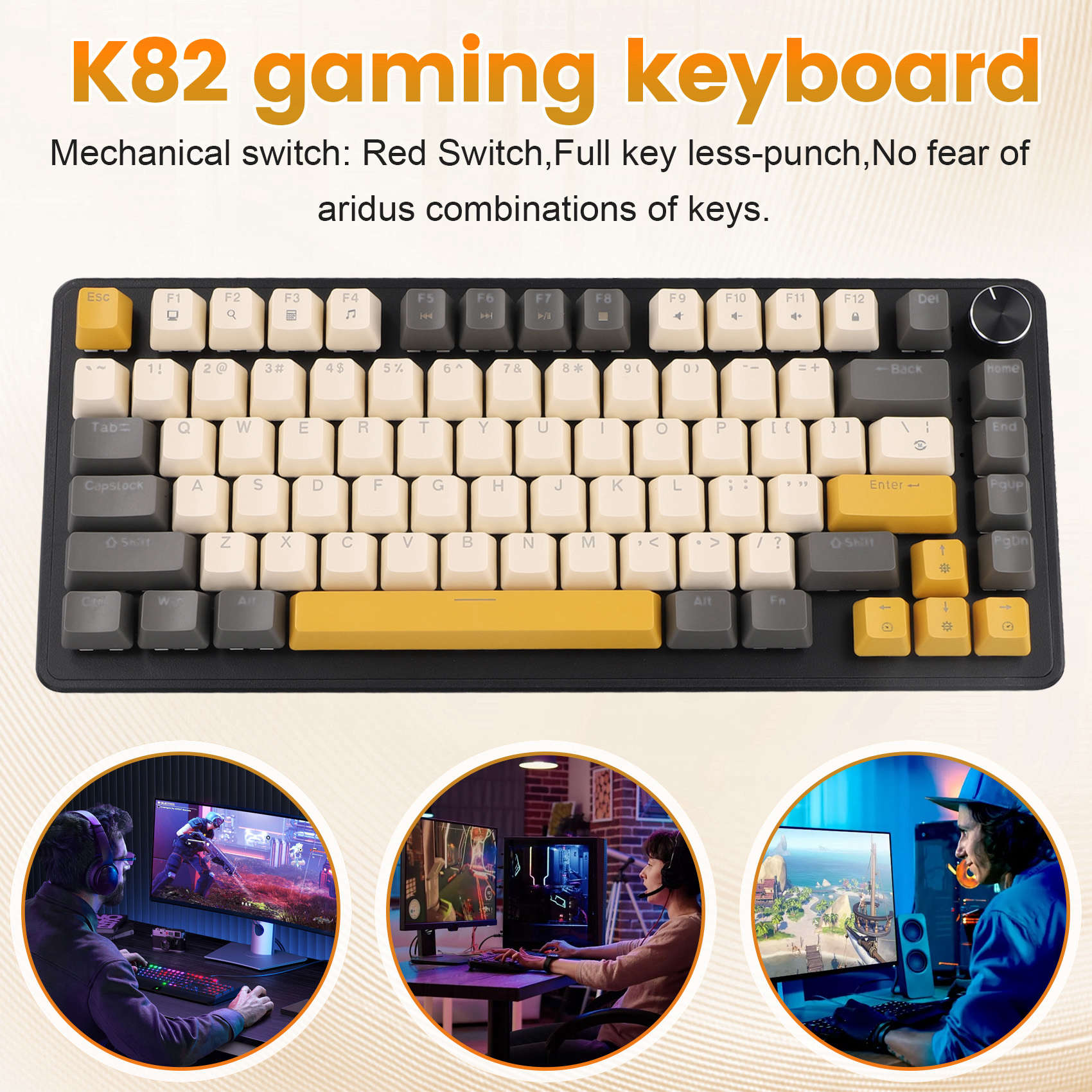 Игровая клавиатура K82 с медиа – обзор и цена Gaming Keyboard Blue Switches