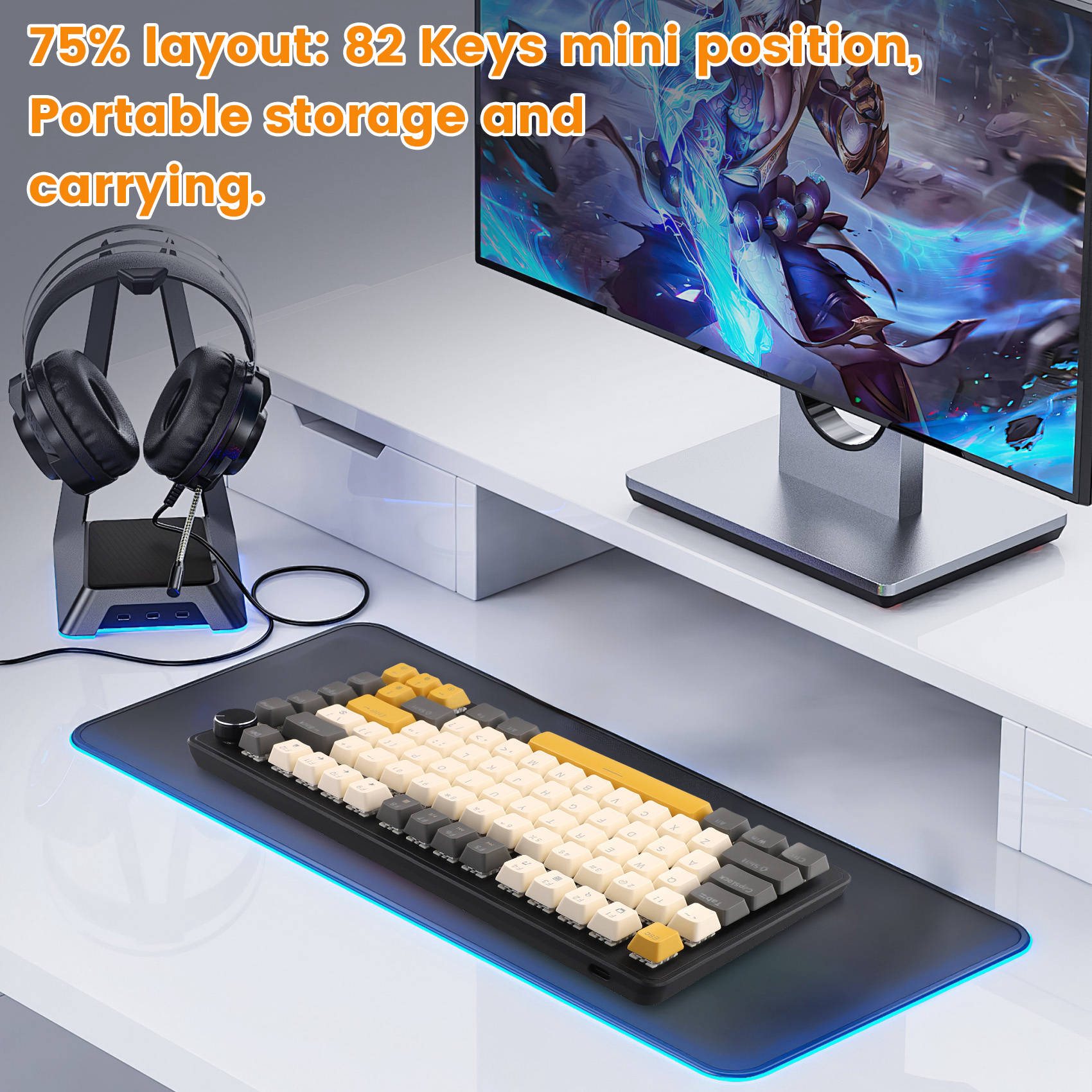 Игровая клавиатура K82 с медиа – обзор и цена Gaming Keyboard Blue Switches