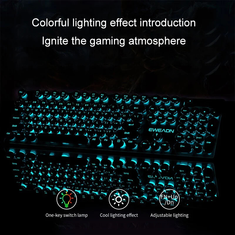 Ретро-панк набор клавиатуры и  – обзор и цена Gaming Keyboard Backlit