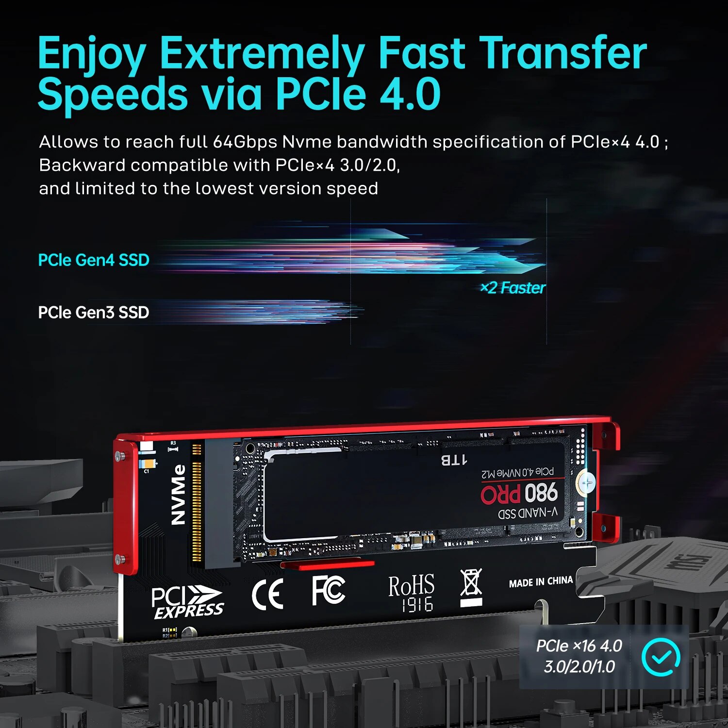 JEYI M.2 NVME к адаптеру PCIE  – обзор и цена Samsung Ssd 990 Pro