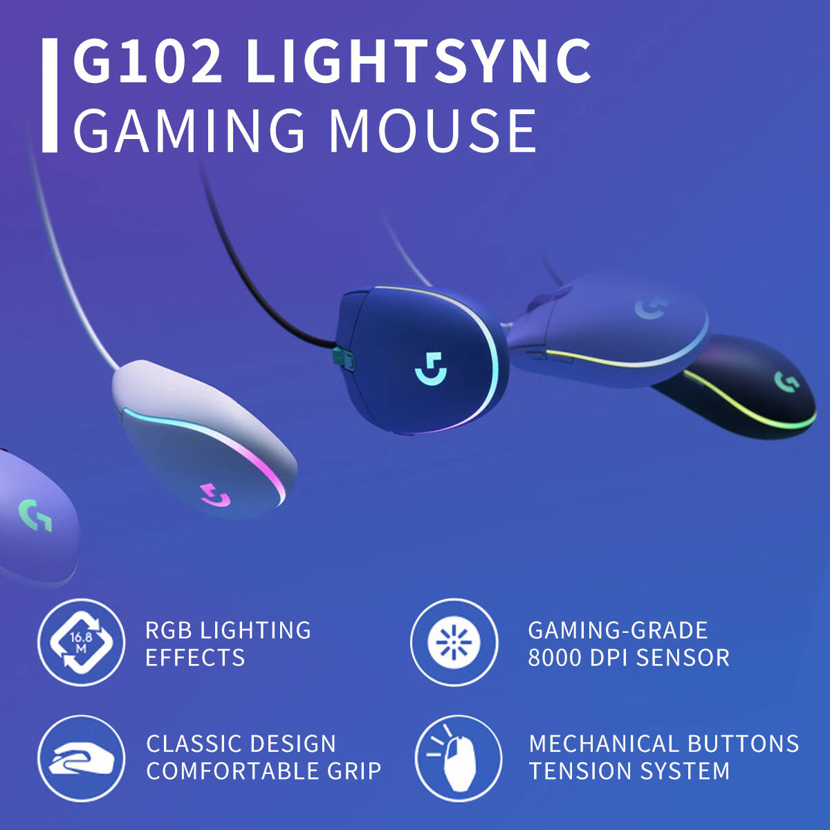 Мышь Logitech G203, проводная, – обзор и цена Logitech Mouse G203