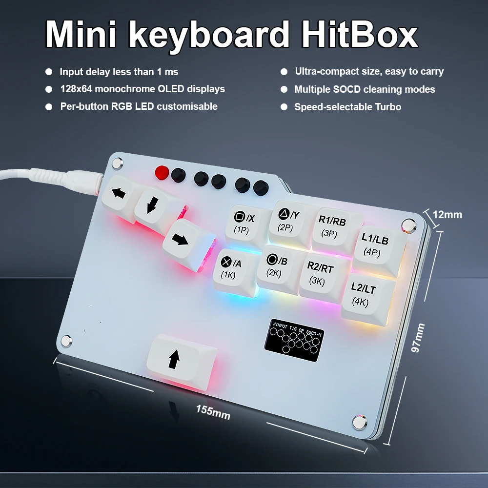 Hitbox Mini GP2040 CE Карманна – обзор и цена Gaming Keyboard Mini