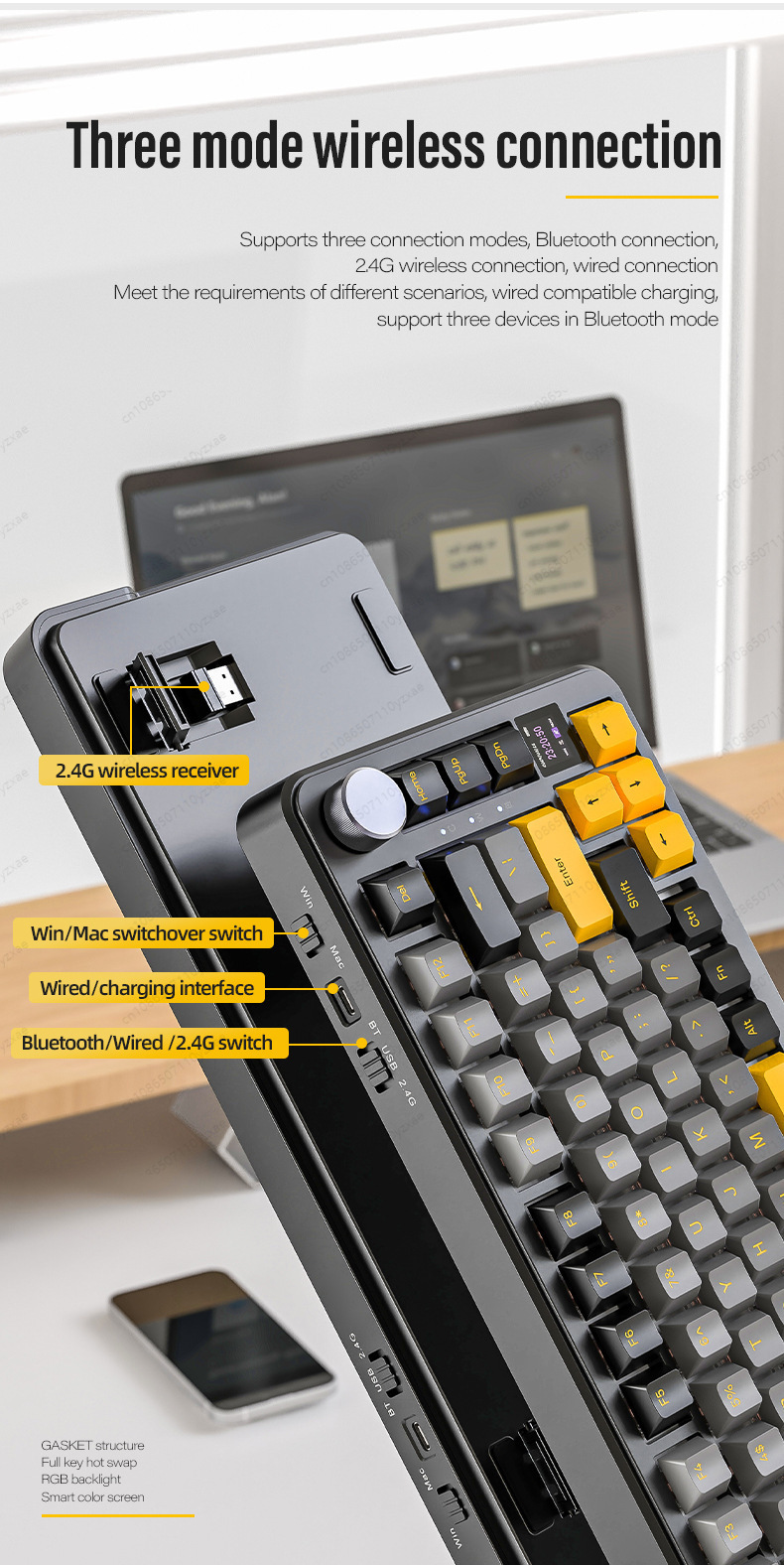 Новая механическая клавиатура  – обзор и цена Gaming Keyboard Hot Swappable
