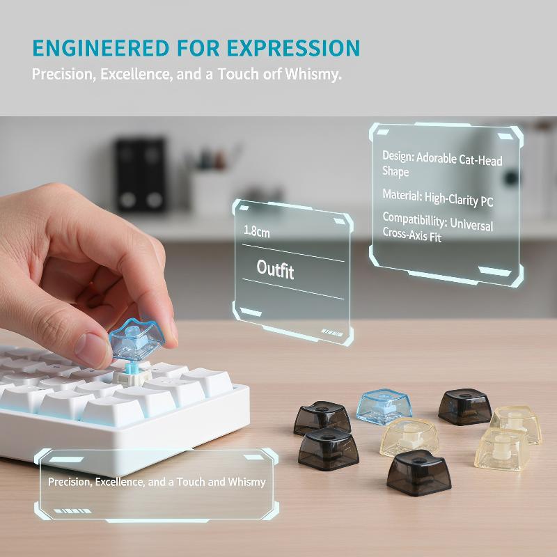 10 шт. прозрачных кейкапов MAO – обзор и цена Keyboard Gaming Transparent