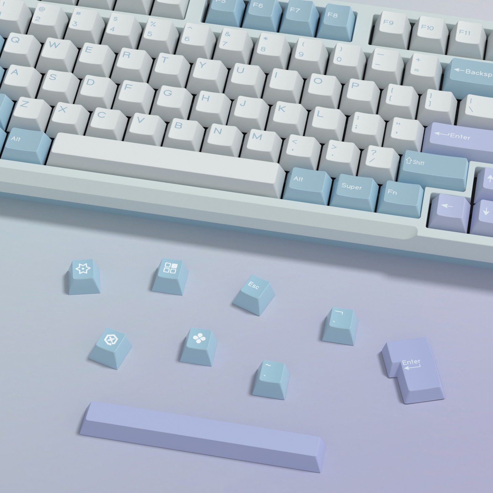 KBDiy GMK Illusion Keycap Cher – обзор и цена Gaming Keyboard Typewriter